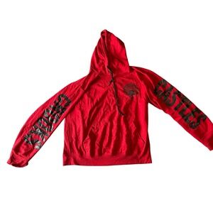 Crooks and Castles Mens Red Medusa Graphic Logo Pullover Hoodie Size Large